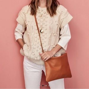 Clare V Sac Bretelle Crossbody Bag in Tan, Excellent Condition